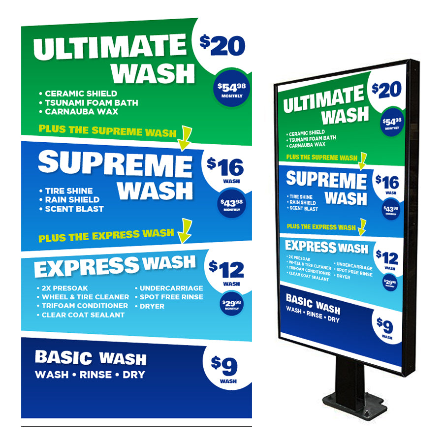 LED 2 - CAR WASH MENU 32x56